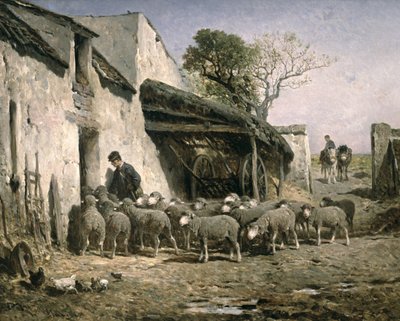 Die Rückkehr der Herde zum Schafstall von Felix Saturnin Brissot de Warville